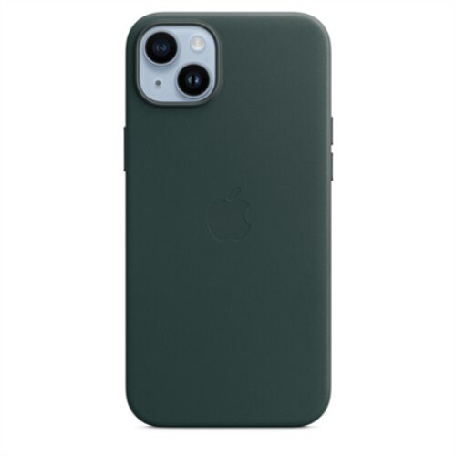 Apple 14 Plus Leather Case with MagSafe Forest Green