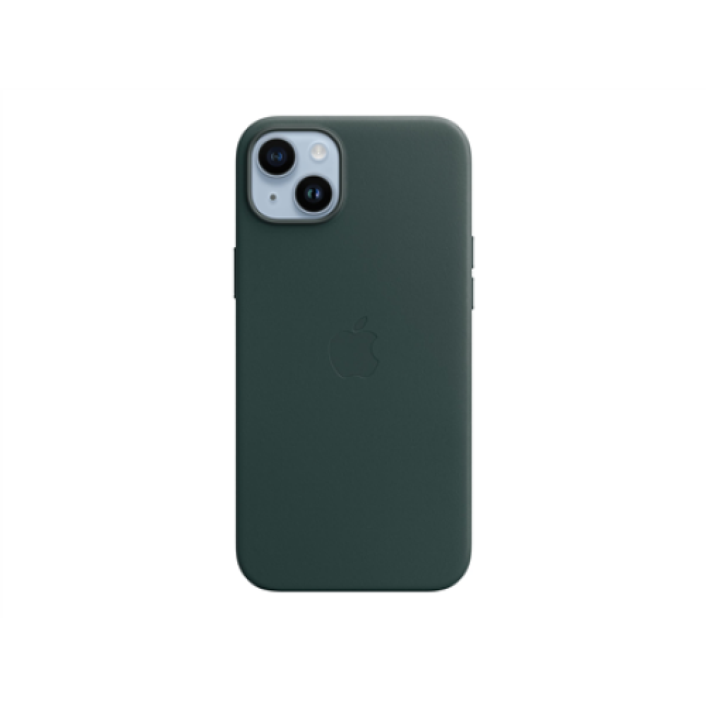 Apple 14 Plus Leather Case with MagSafe Forest Green