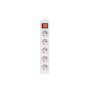 Lanberg Cable Power Strip, 5X French Outlets with Switch, Quality-Grade Copper, 3 m , PS1-05E-0300-W