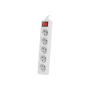 PS1-05E-0300-W Lanberg Cable Power Strip, 5X French Outlets with Switch, Quality-Grade Copper, 3 m , PS1-05E-0300-W