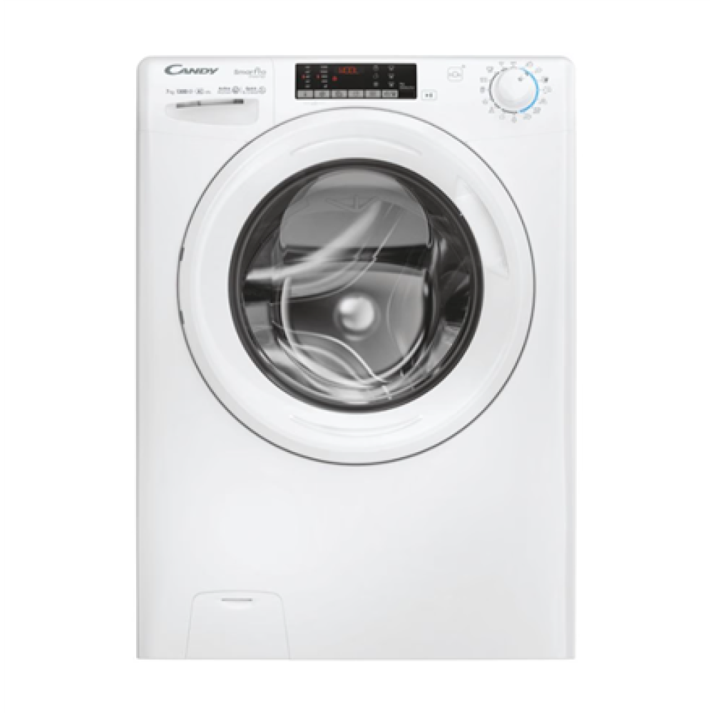 Candy Washing machine , CO4 374TWM6/1-S , Energy efficiency class A , Front loading , Washing capacity 7 kg , 1300 RPM , Depth 45.4 cm , Width 60 cm , Display , 4-digit , Direct drive , Wi-Fi , White