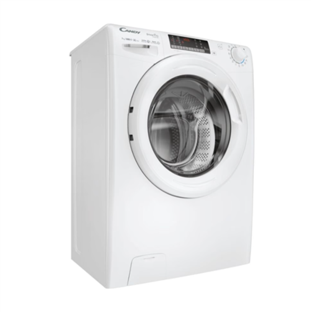Candy Washing machine , CO4 374TWM6/1-S , Energy efficiency class A , Front loading , Washing capacity 7 kg , 1300 RPM , Depth 45.4 cm , Width 60 cm , Display , 4-digit , Direct drive , Wi-Fi , White