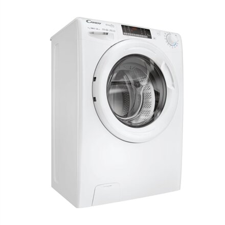 Candy , Washing machine , CO4 374TWM6/1-S , Energy efficiency class A , Front loading , Washing capacity 7 kg , 1300 RPM , Depth 45.4 cm , Width 60 cm , Display , 4-digit , Direct drive , Wi-Fi , White