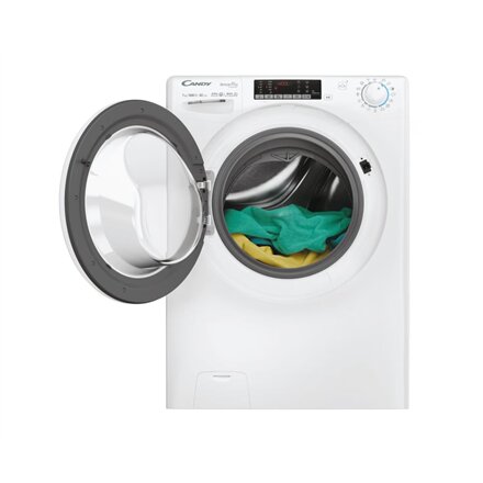 Candy , Washing machine , CO4 374TWM6/1-S , Energy efficiency class A , Front loading , Washing capacity 7 kg , 1300 RPM , Depth 45.4 cm , Width 60 cm , Display , 4-digit , Direct drive , Wi-Fi , White
