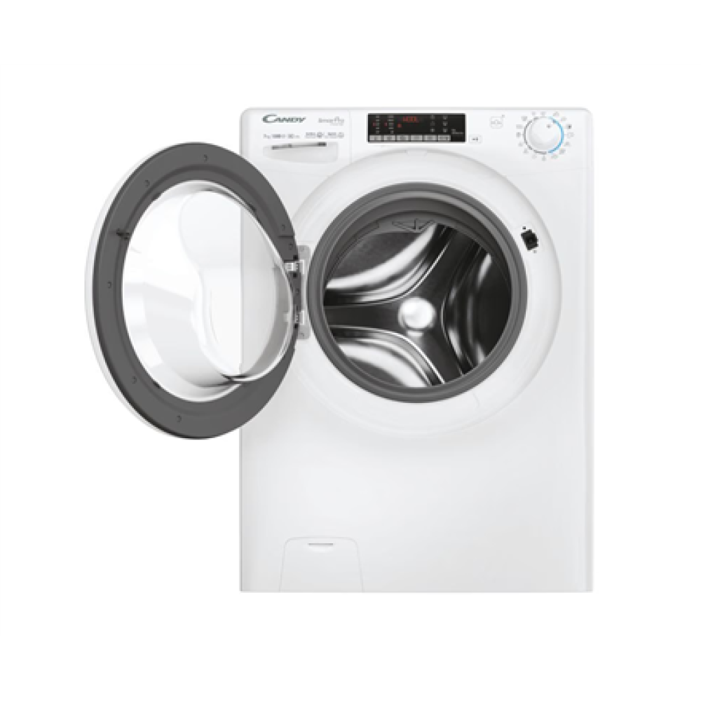 Candy Washing machine , CO4 374TWM6/1-S , Energy efficiency class A , Front loading , Washing capacity 7 kg , 1300 RPM , Depth 45.4 cm , Width 60 cm , Display , 4-digit , Direct drive , Wi-Fi , White