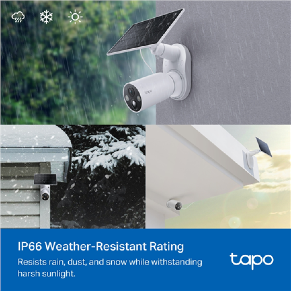 TP-LINK , C425 KIT , Solar-Powered Security Camera Kit , Bullet , 4 MP , F/2.1 , H.264 , microSD, Max. 512GB
