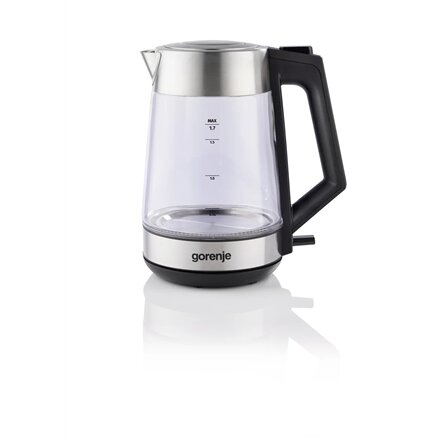 Gorenje , K17OGS , Kettle , Electric , 1.7 L , 2200 W , 360° rotational base , Stainless steel/Glass , Stainless steel