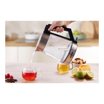 Gorenje , K17OGS , Kettle , Electric , 1.7 L , 2200 W , 360° rotational base , Stainless steel/Glass , Stainless steel