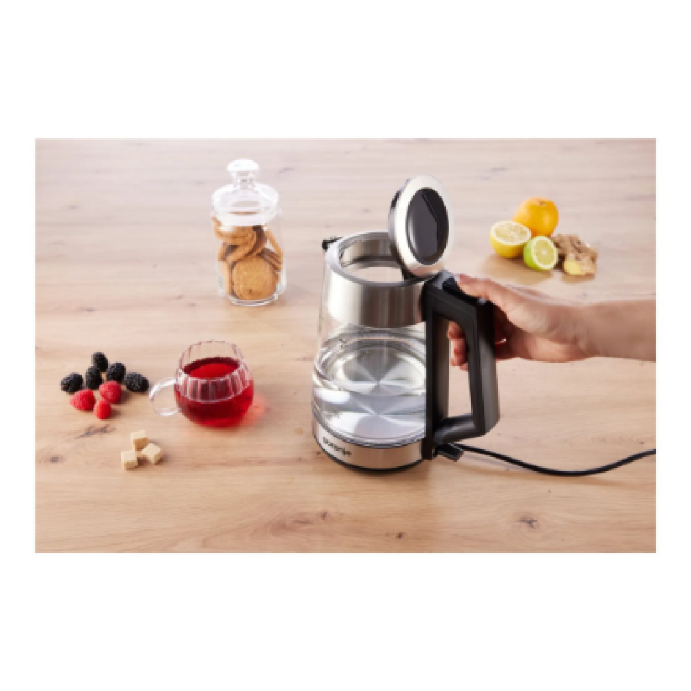 Gorenje , K17OGS , Kettle , Electric , 1.7 L , 2200 W , 360° rotational base , Stainless steel/Glass , Stainless steel