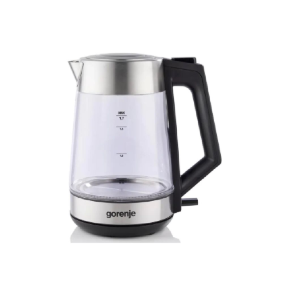Gorenje , K17OGS , Kettle , Electric , 1.7 L , 2200 W , 360° rotational base , Stainless steel/Glass , Stainless steel