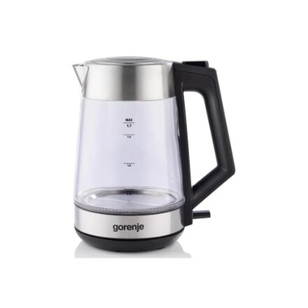 Gorenje , K17OGS , Kettle , Electric , 1.7 L , 2200 W , 360° rotational base , Stainless steel/Glass , Stainless steel