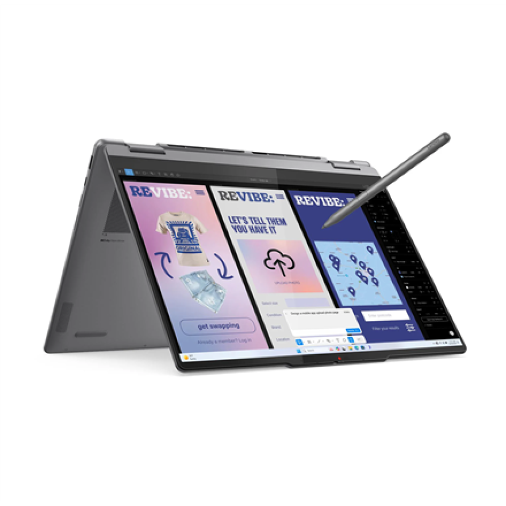 Lenovo- Yoga 7 2-in-1 14ILL10 Intel , Luna Grey , 14 , OLED , Touchscreen , WUXGA , 1920 x 1200 pixels , Intel Core Ultra 7 , 256V , 16 GB , Soldered LPDDR5X , Solid-state drive capacity 512 GB , Intel Arc Graphics 140V , Windows 11 Home , 802.11be , Blue