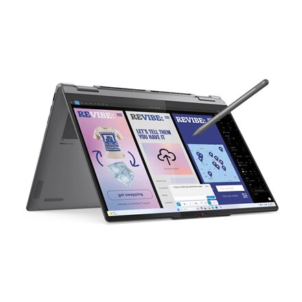 Lenovo- Yoga 7 2-in-1 14ILL10 Intel , Luna Grey , 14 , OLED , Touchscreen , WUXGA , 1920 x 1200 pixels , Intel Core Ultra 7 , 256V , 16 GB , Soldered LPDDR5X , Solid-state drive capacity 512 GB , Intel Arc Graphics 140V , Windows 11 Home , 802.11be , Blue