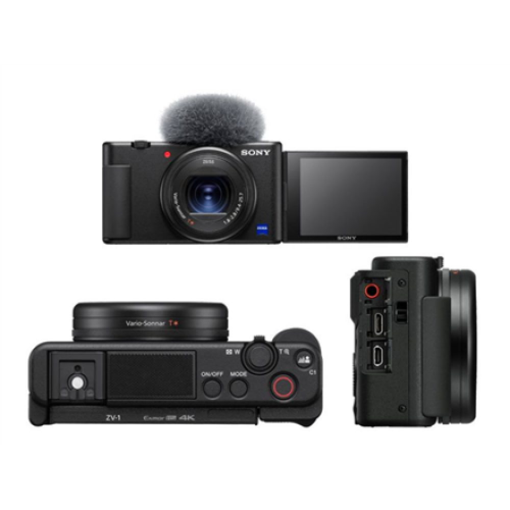 Sony ZV1BDI.EU Vlog Camera , Sony , Vlog Camera , ZV-1 , Compact camera , 20.1 MP , ISO sensitivity (max) 25600 , Display diagonal 3.0 , Video recording , Wi-Fi , Magnification 5.3 x, 10.7 x , CMOS , Black