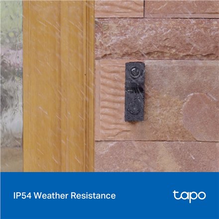 TP-LINK 2K Battery Video Doorbell , Tapo D205 , 3 MP , 2.4mm/F2.2 , IP54 , H.264 , Micro SD, Max. 512