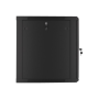 Lanberg , Rack cabinet 19 wall-mount 12U/600x600 for self-assembly with metal door (flat pack) , WF01-6612-00B , Black