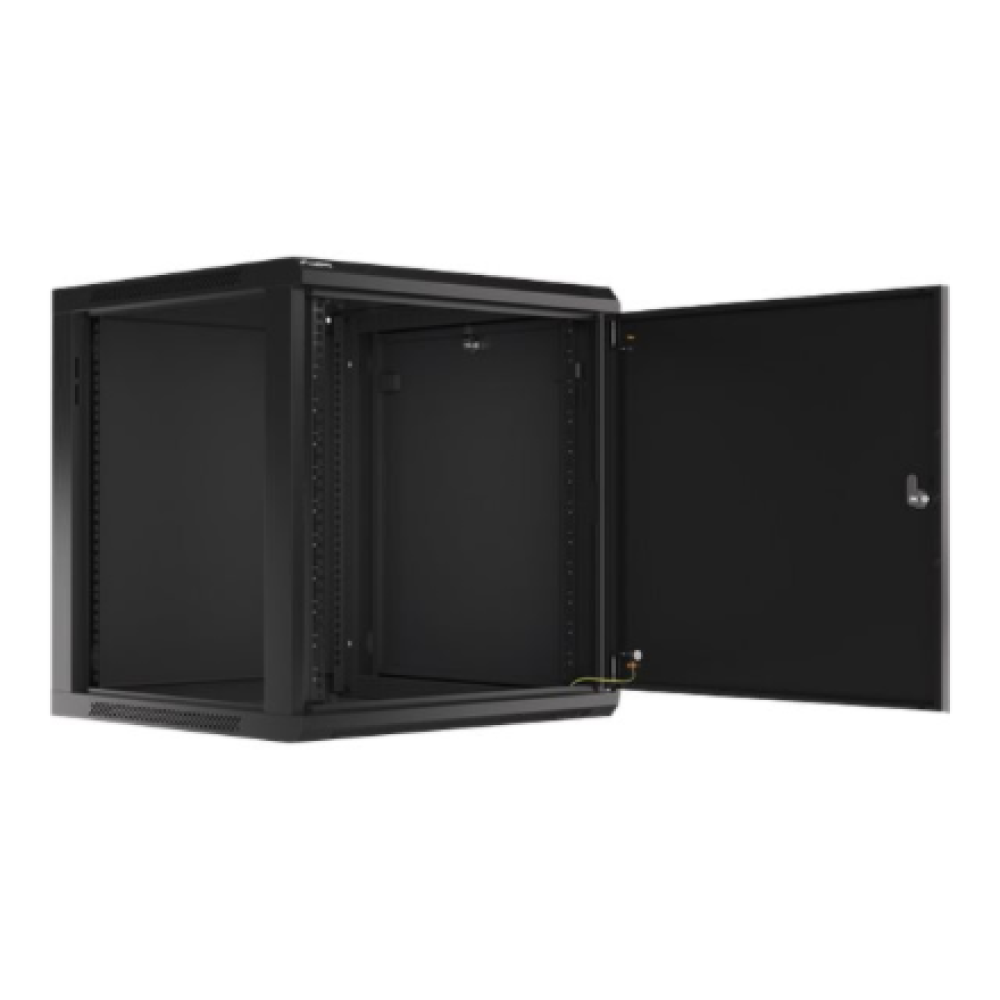 Lanberg , Rack cabinet 19 wall-mount 12U/600x600 for self-assembly with metal door (flat pack) , WF01-6612-00B , Black