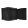 Lanberg , Rack cabinet 19 wall-mount 12U/600x600 for self-assembly with metal door (flat pack) , WF01-6612-00B , Black
