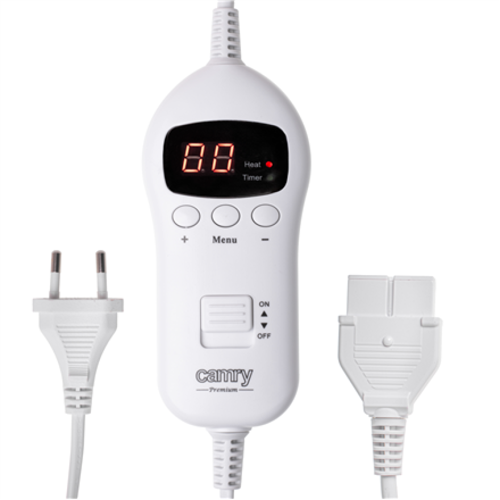 Camry , Electric Heating Throw-Blanket with Timer , CR 7441 , Number of heating levels 10 , Number of persons 1 , Remote control , 120 W , Red/White