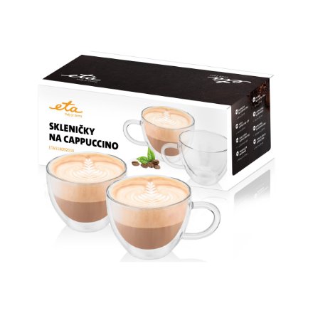ETA , Cappuccino glasses , ETA518092010 , For coffee , 2 pc(s) , Dishwasher proof