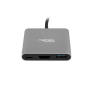 Natec Multi-Port Adapter, Fowler, USB-C, HDMI, USB 3.0 , Natec , USB-C Multiport Adapter , NMP-1607 , Grey , USB Type-C , 0.11 m