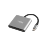 Natec Multi-Port Adapter, Fowler, USB-C, HDMI, USB 3.0 , Natec , USB-C Multiport Adapter , NMP-1607 , Grey , USB Type-C , 0.11 m