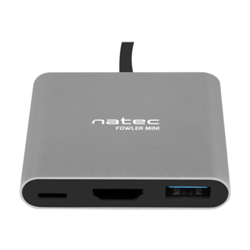 Natec Multi-Port Adapter, Fowler, USB-C, HDMI, USB 3.0 , Natec , USB-C Multiport Adapter , NMP-1607 , Grey , USB Type-C , 0.11 m