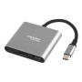 Natec Multi-Port Adapter, Fowler, USB-C, HDMI, USB 3.0 , Natec , USB-C Multiport Adapter , NMP-1607 , Grey , USB Type-C , 0.11 m