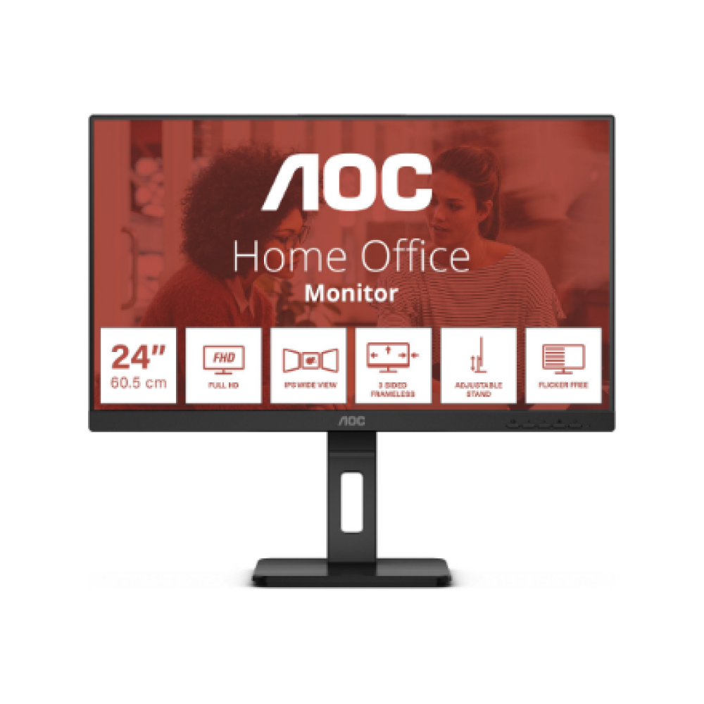 AOC 24E3QAF , 23.8 , IPS , FHD , 16:9 , 75 Hz , 4 ms , 1920 x 1080 pixels , 300 cd/m² , HDMI ports quantity 1 , Black