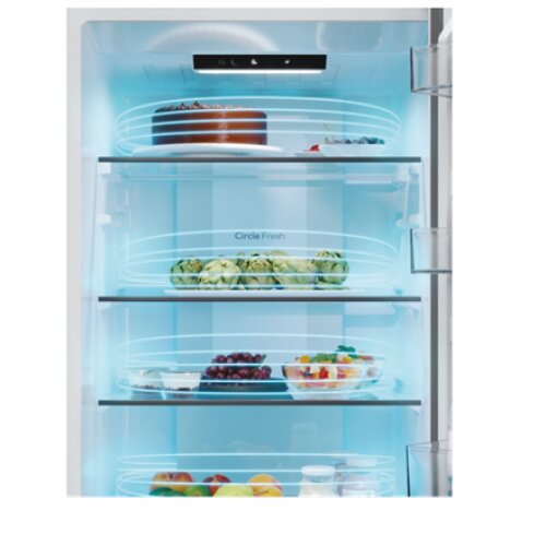 Candy Refrigerator , CNCQ2T618EW , Energy efficiency class E , Free standing , Combi , Height 185 cm , No Frost system , Fridge net capacity 235 L , Freezer net capacity 120 L , 38 dB , White