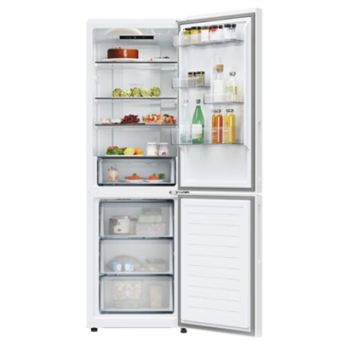 Candy Refrigerator , CNCQ2T618EW , Energy efficiency class E , Free standing , Combi , Height 185 cm , No Frost system , Fridge net capacity 235 L , Freezer net capacity 120 L , 38 dB , White