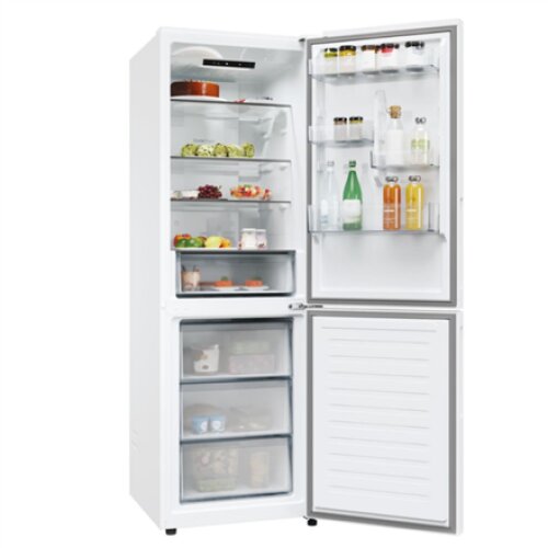 Candy Refrigerator , CNCQ2T618EW , Energy efficiency class E , Free standing , Combi , Height 185 cm , No Frost system , Fridge net capacity 235 L , Freezer net capacity 120 L , 38 dB , White