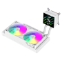 Gamemax CPU Liquid Cooler , GLACIER 240 LCD WH , White