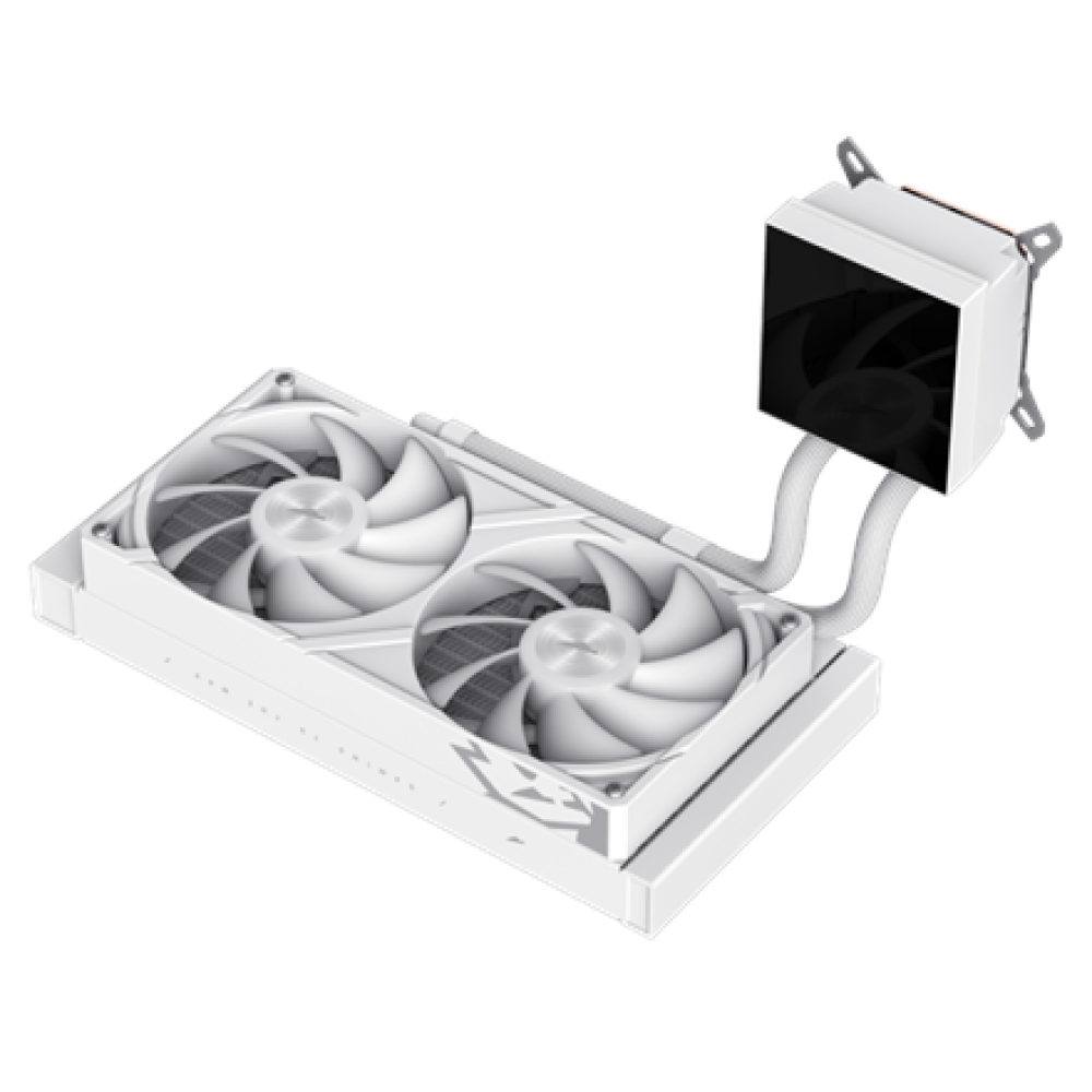 Gamemax CPU Liquid Cooler , GLACIER 240 LCD WH , White