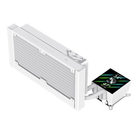 Gamemax CPU Liquid Cooler , GLACIER 240 LCD WH , White