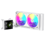 Gamemax CPU Liquid Cooler , GLACIER 240 LCD WH , White