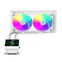 Gamemax CPU Liquid Cooler , GLACIER 240 LCD WH , White