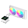 Gamemax CPU Liquid Cooler , GLACIER 240 LCD WH , White