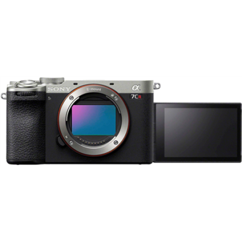Sony , Full-Frame Camera , Alpha A7CR , Mirrorless Camera body , 61 MP , ISO 102400 , Video recording , Wi-Fi , Fast Hybrid AF , Magnification 0.70 x , Viewfinder , CMOS , Silver