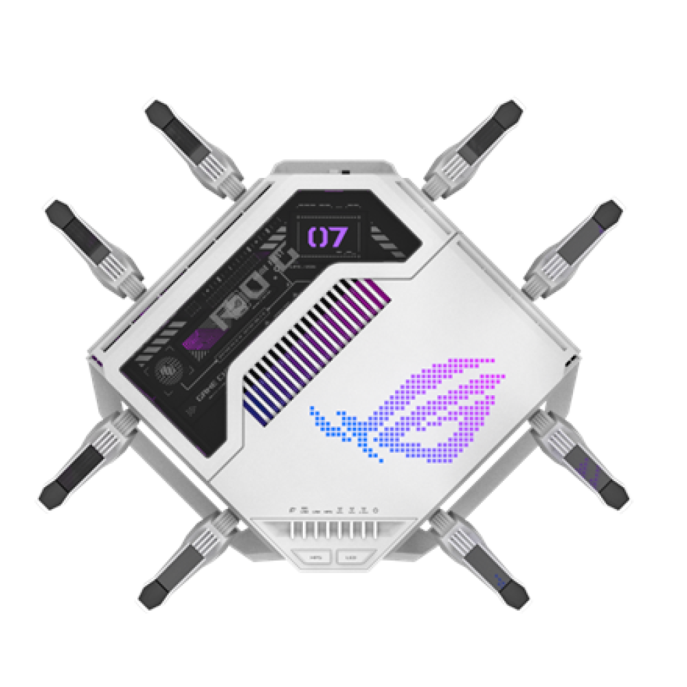 Asus WiFi 7 Tri-band Gaming Router , ROG Rapture GT-BE19000AI , 802.11ax , 10/100/1000 Mbit/s , Ethernet LAN (RJ-45) ports 1 , Mesh Support Yes , MU-MiMO Yes , 4G/5G , Antenna type External