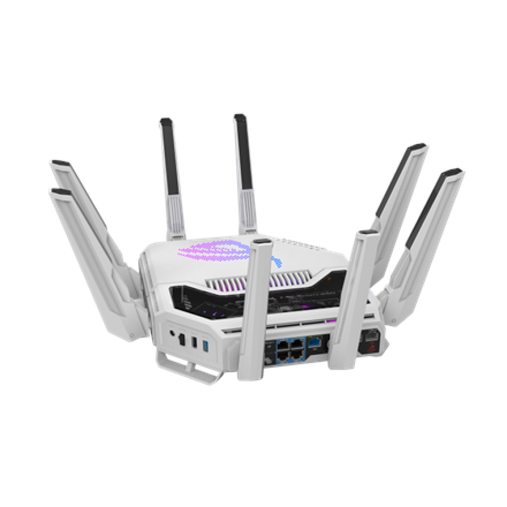 Asus WiFi 7 Tri-band Gaming Router , ROG Rapture GT-BE19000AI , 802.11ax , 10/100/1000 Mbit/s , Ethernet LAN (RJ-45) ports 1 , Mesh Support Yes , MU-MiMO Yes , 4G/5G , Antenna type External
