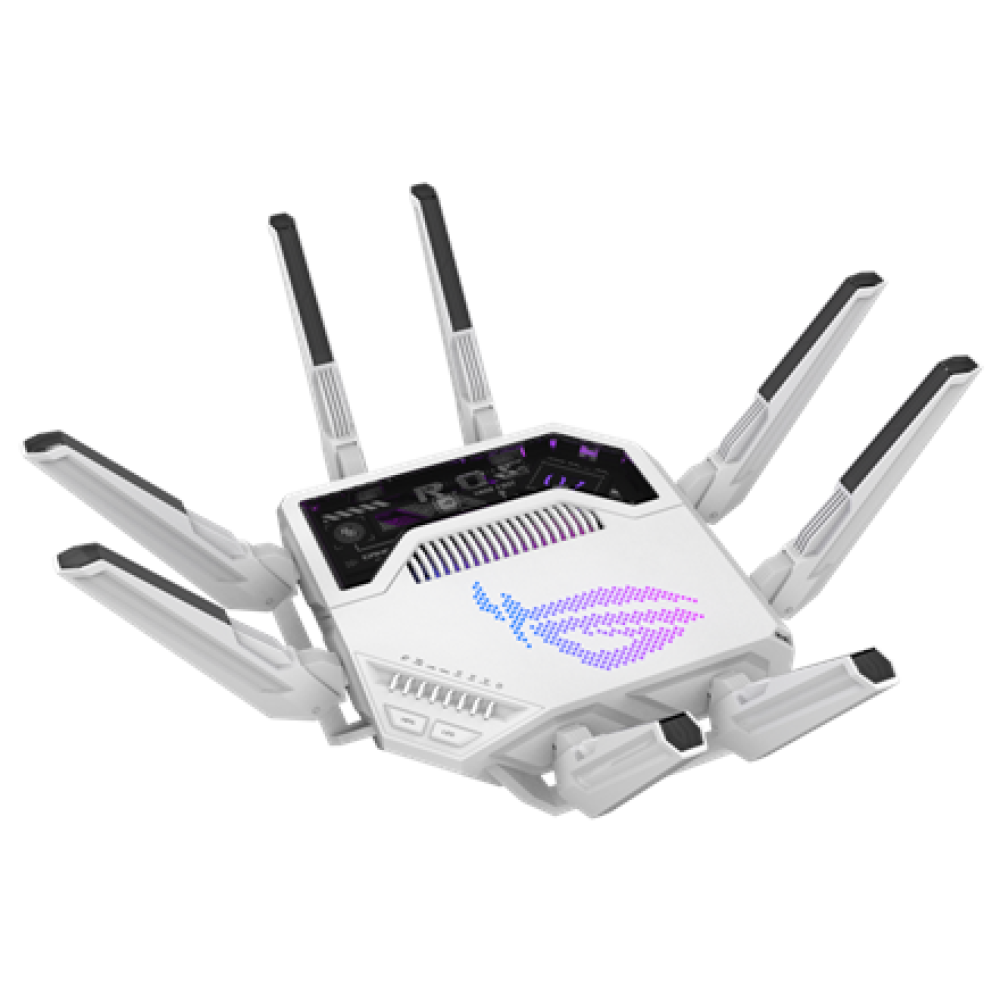 Asus WiFi 7 Tri-band Gaming Router , ROG Rapture GT-BE19000AI , 802.11ax , 10/100/1000 Mbit/s , Ethernet LAN (RJ-45) ports 1 , Mesh Support Yes , MU-MiMO Yes , 4G/5G , Antenna type External