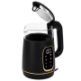 Adler Kettle with LED Display , AD 1305 , Electric , 2200 W , 1.7 L , Plastic , 360° rotational base , Black/Gold