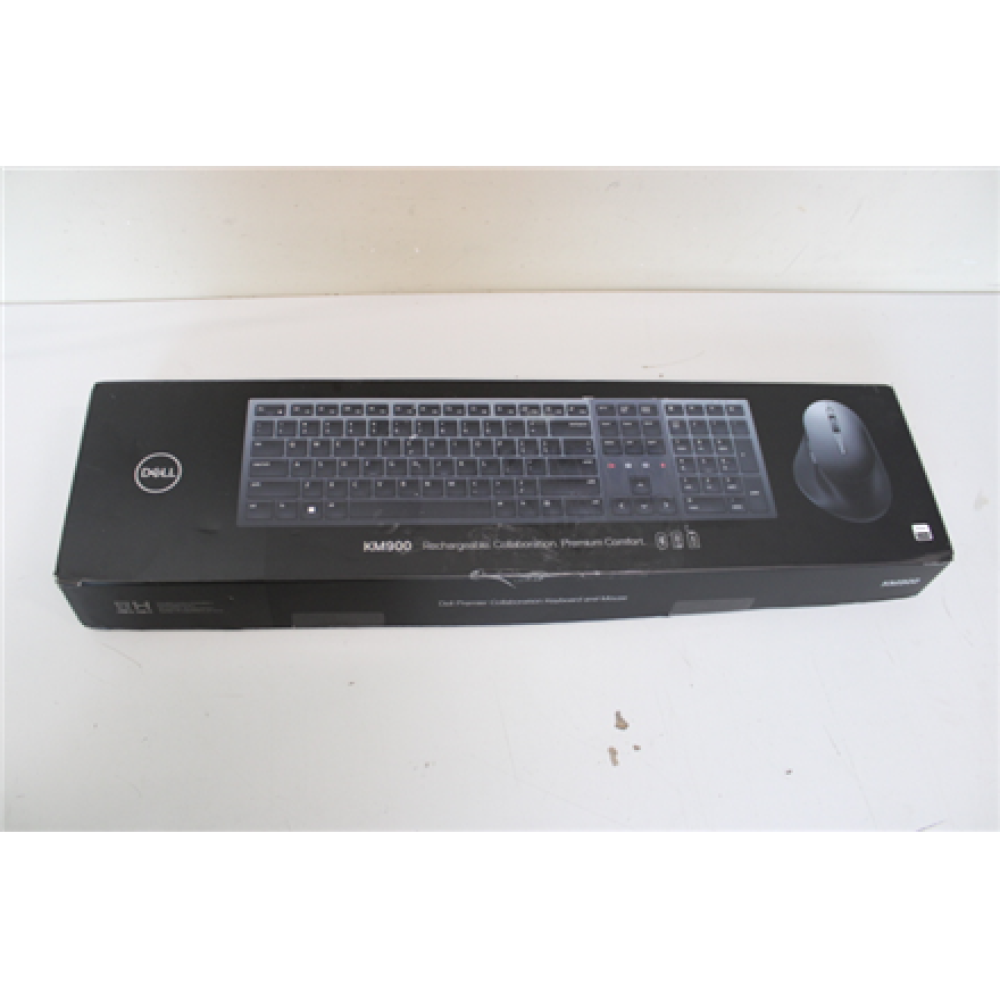 SALE OUT. Dell Keyboard and Mouse KM900 Premier Collaboration Wireless US International , Dell Premier Collaboration Keyboard and Mouse , KM900 , Keyboard and Mouse Set , Wireless , US , DAMAGED PACKAGING,DEMO , Graphite , USB-A , Wireless connection