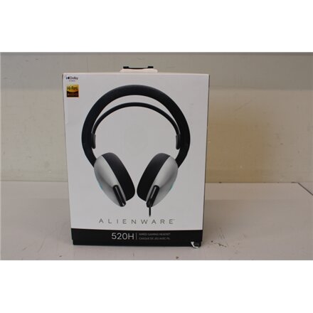 SALE OUT. , Dell , Alienware Wired Gaming Headset , AW520H , Wired , Over-Ear , USED, DIRTY, CORD PROTECTION DAMAGED, STRAP MISSING , Noise canceling
