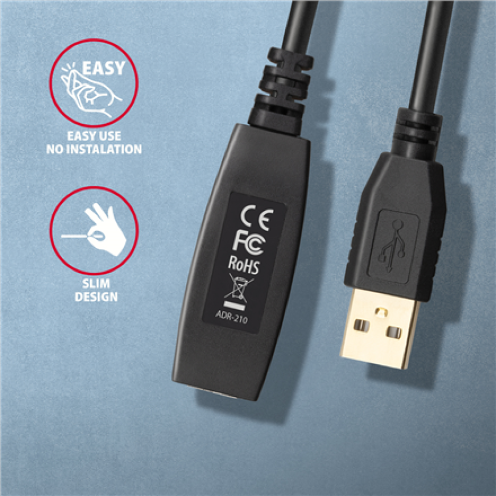 AXAGON USB Repeater Cable , ADR-210 , USB Type-A to USB Type-A