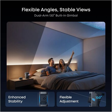 Anker Nebula Nebula P1 Portable Projector with Detachable Speakers , Full HD (1920x1080) , 650 ANSI lumens , Grey