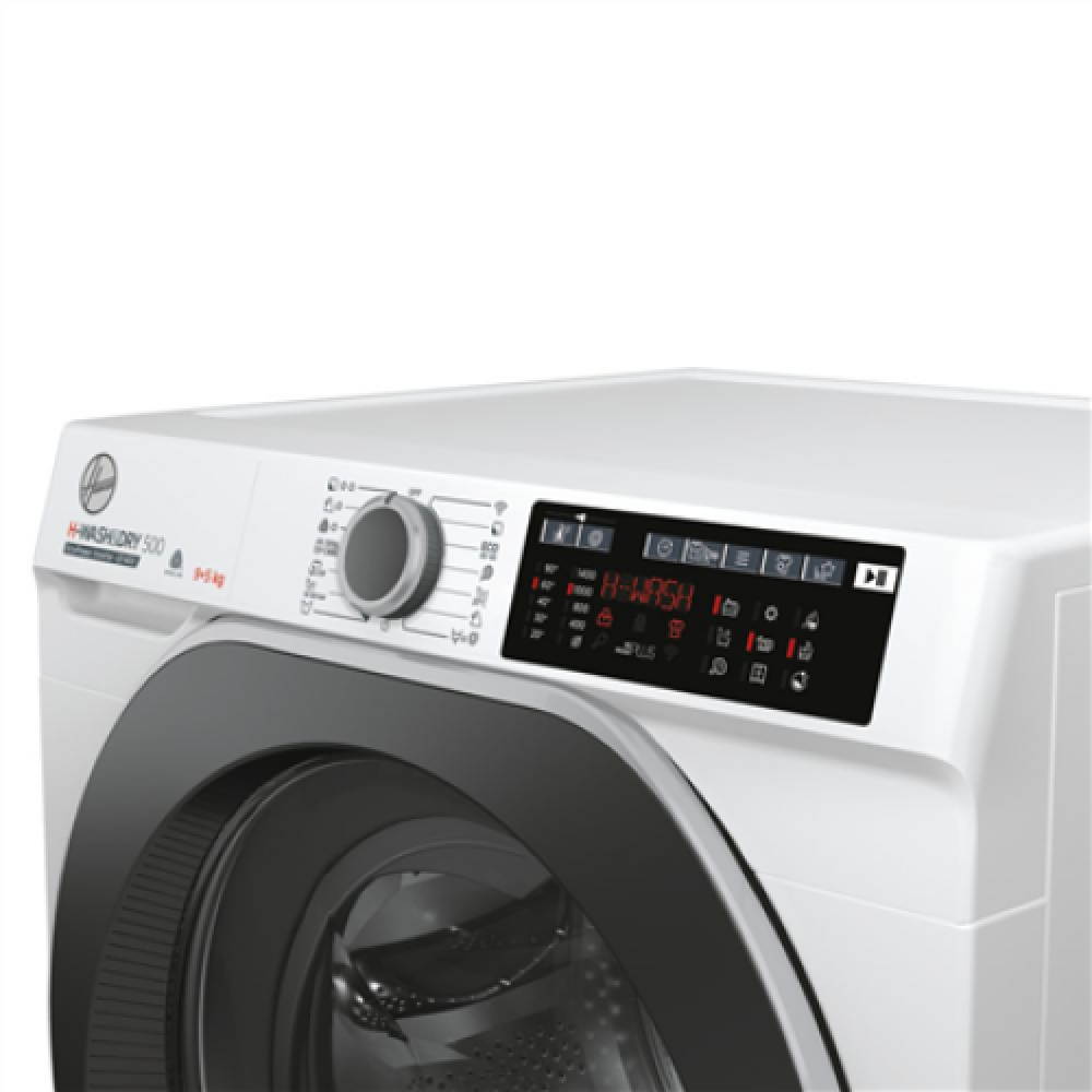 Hoover Washing Machine HD 495AMBS/1-S Energy efficiency class A, Front loading, Washing capacity 9 kg, 1400 RPM, Depth 53 cm, Width 60 cm, Display, Digit, Drying system, Drying capacity 5 kg, Steam function, Wi-Fi, White