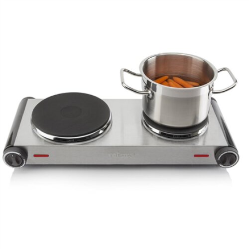Tristar , Free standing table hob , KP-6248 , Number of burners/cooking zones 2 , Electric , Stainless Steel/Black