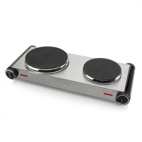 Tristar , Free standing table hob , KP-6248 , Number of burners/cooking zones 2 , Electric , Stainless Steel/Black
